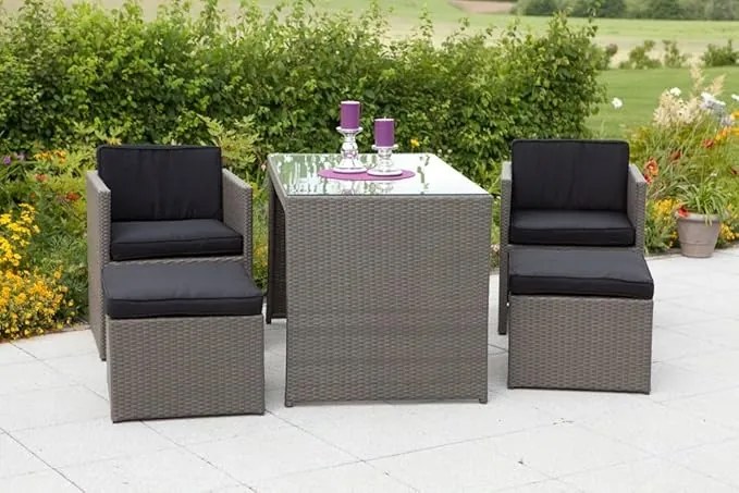 Kerti bútor szett Merxx Merano 28318-209 Techorattan Modern Szürke