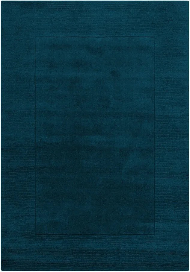 Sötétkék kézi szövésű gyapjú szőnyeg 160x230 cm Textured Wool Border – Flair Rugs