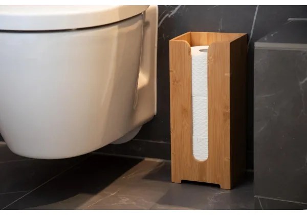 WENKO 24749100 - WC-papírtartó BAMBUSA 15x35,5 cm barna