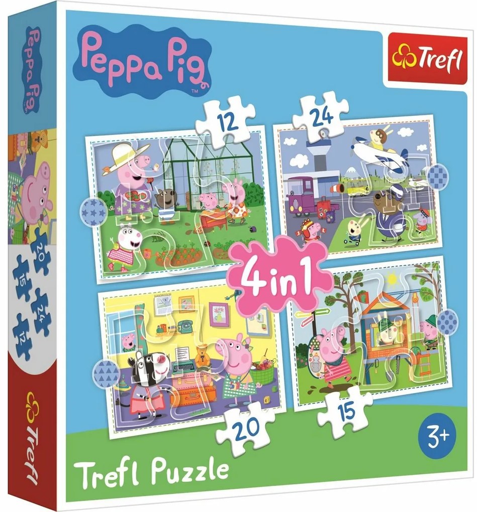 Trefl Puzzle Peppa Malac: Ünnepi emlékek, 4in1