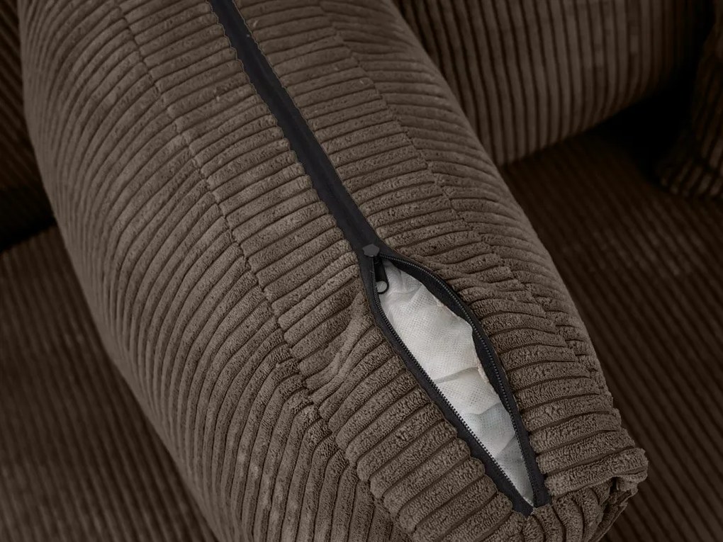 U alakú ülőgarnitúra SMART COSARO 295x140 cm, sötétbarna