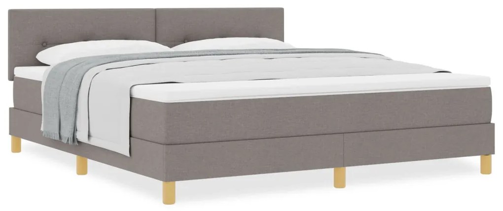 Box Spring Ágy Matraccal Topszínű 180x200 cm Textil