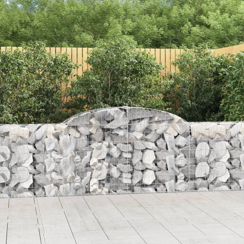 15 db íves horganyzott vas gabion kosár 300x30x80/100 cm