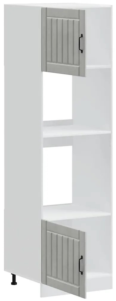 Lucca 2 db betonszürke szerelt fa sütőszekrények