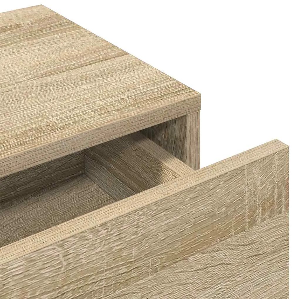 Falipolc fiókokkal sonoma tölgy 100x36x19 cm műszaki fa