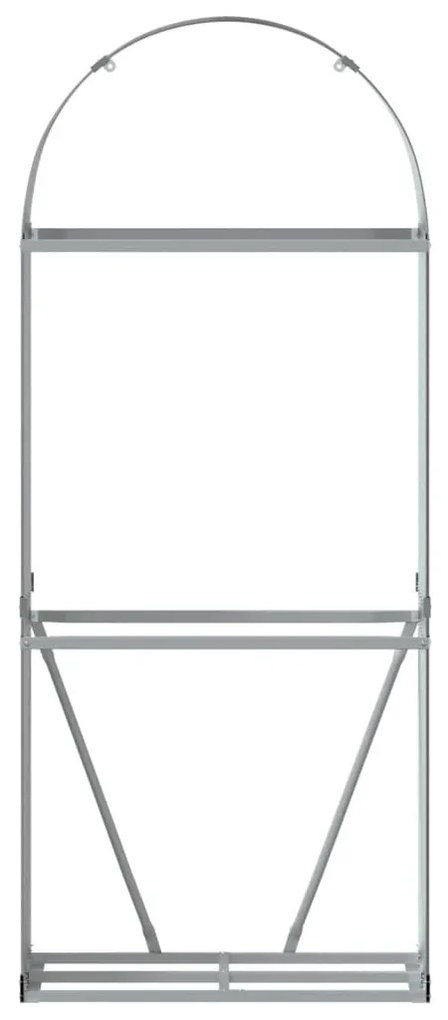 barna horganyzott acél rönktartó 80x45x190 cm