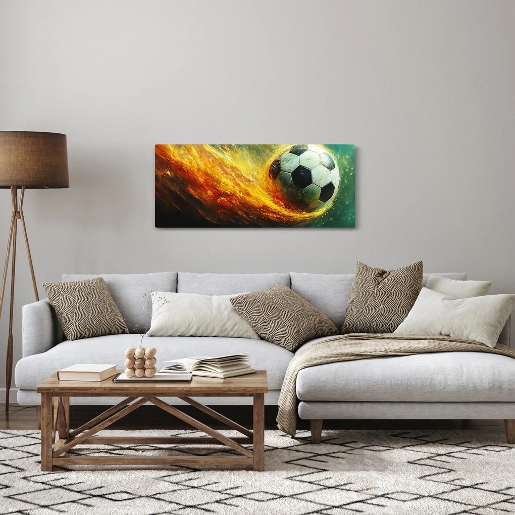 Kép - Focilabda repülés közben (120x50 cm)