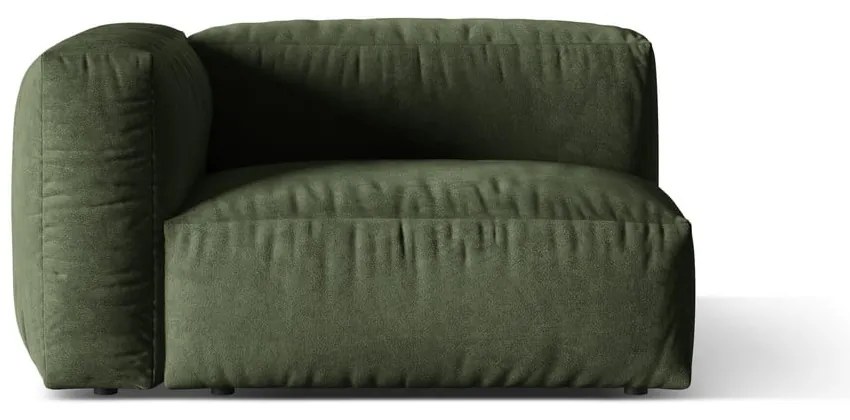 Zöld bársony kanapé modul (bal oldali) Martina – Micadoni