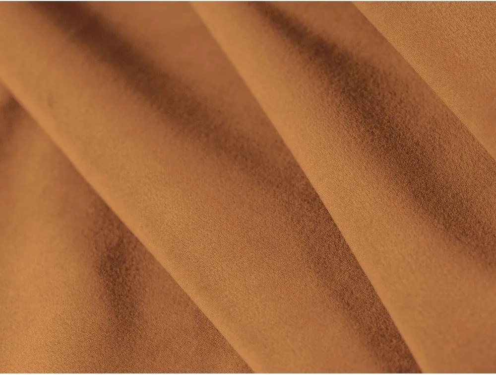 Narancssárga kárpitozott franciaágy ágyráccsal 200x200 cm Aveline – Micadoni