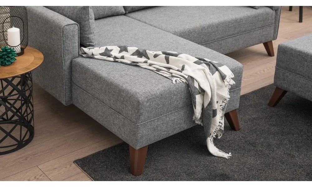 Szürke sarokkanapé (bal oldali) Bella – Balcab Home