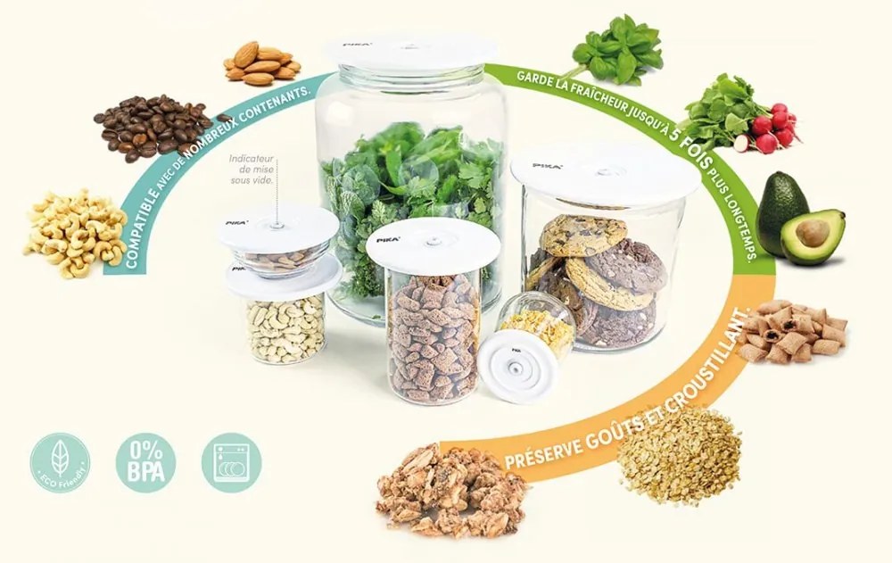 Két darabos univerzális vákuum kupak készlet 8,2 cm