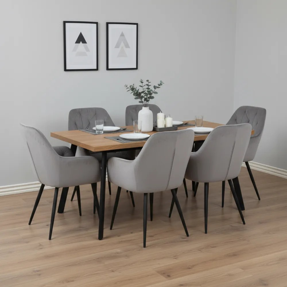 Design fotel, szürke Velvet szövet, VERIO NEW