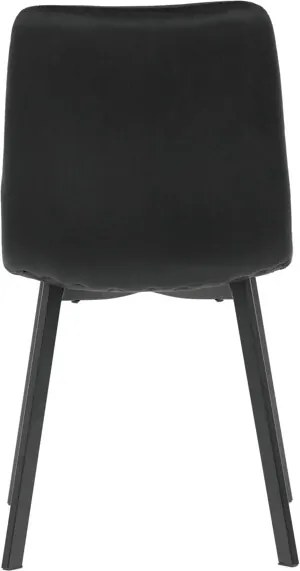 Étkezőszék, fekete, bársony szövet, DCL-973 BK4