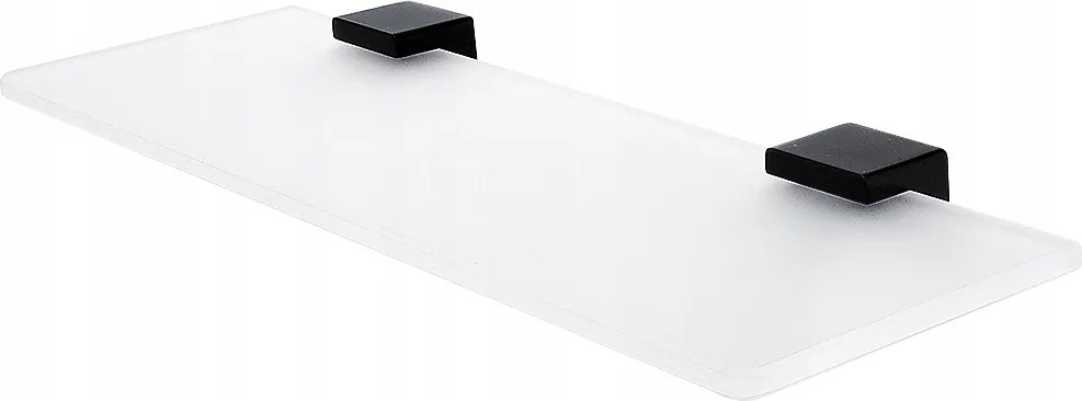 Nimco Kibo fekete fürdőszobai polc, üveg, matt, 40 cm Ki-14091B-40-90