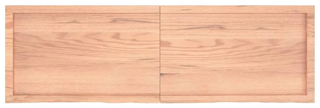 világosbarna kezelt tömör tölgyfa fali polc 160 x 50 x (2-4) cm