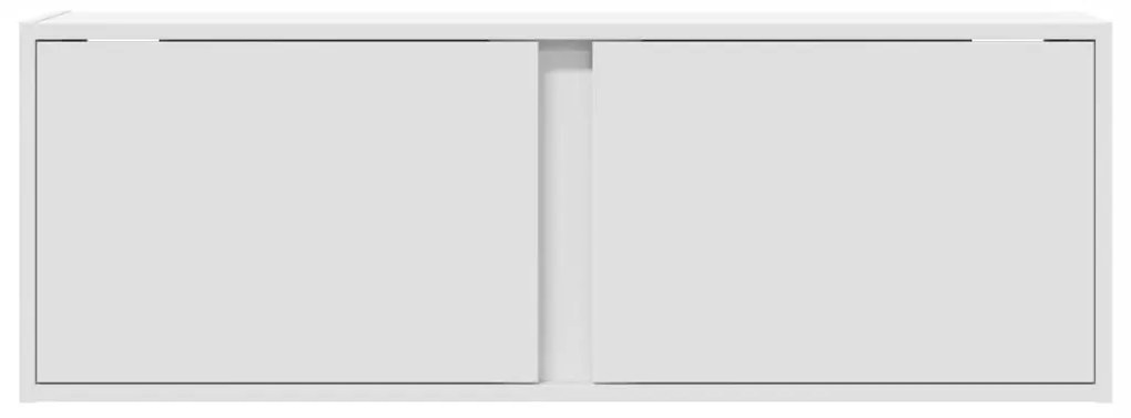 fehér falra szerelhető TV-szekrény LED-lámpákkal 100x31x35 cm