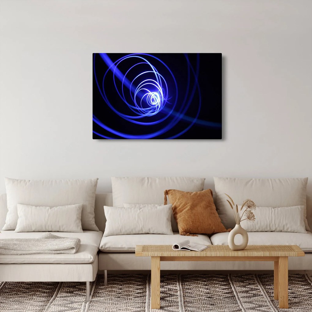 Kék spirálok képe (90x60 cm)