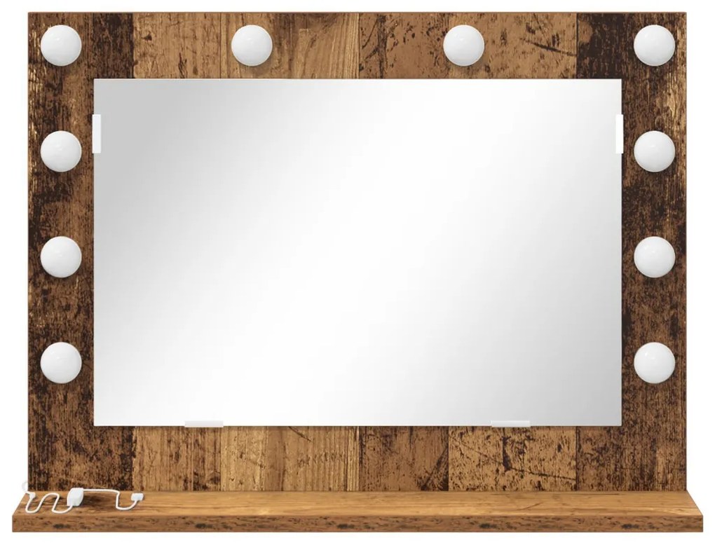 Pipere Tükör Régi fa Fa 60 x 45 x 18 cm Tükör Pipere tükör