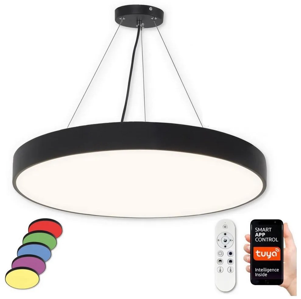 Top Light - LED RGB Dimmelhető csillár zsinóron LED/60W/230V Wi-Fi Tuya fekete  + távirányító