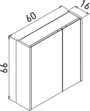 Side fürdőszobaszekrény, 60 cm – TR785PNC1187