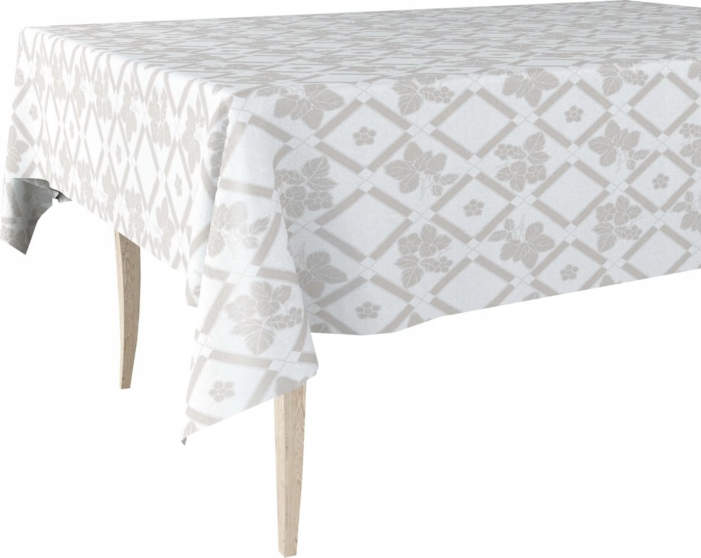 Cerata Vastag Abrosz Ceraty Fehér Ezüst Virágok Kockás 140x140