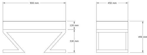 RINA ülőke 45x90 cm barna