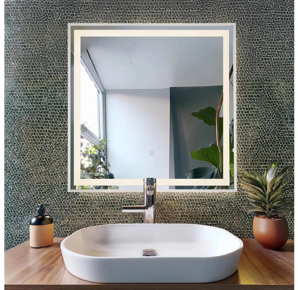 Globo 84037 - LED Dimmelhető tükör háttérvilágítással RIVAS LED/10W/230V 50x50 cm