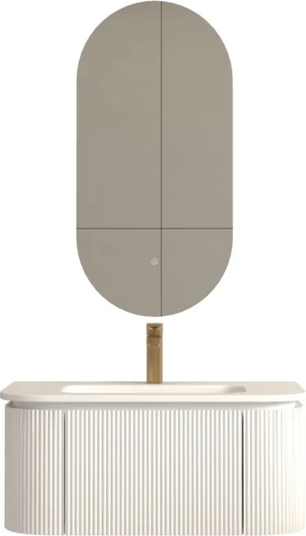 AREZZO design SIERRA 80 cm-es Fürdőszoba alsószekrény 1 fiók, 2 ajtó, matt fehér