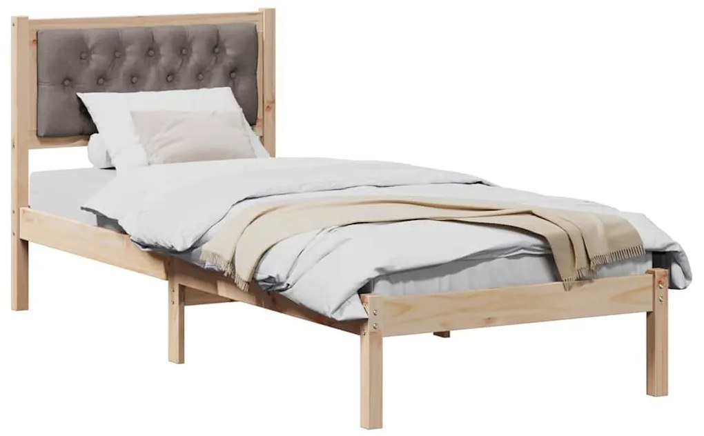 Ágykeret fejtámlával Tópszínű 75 x 190 cm szövet