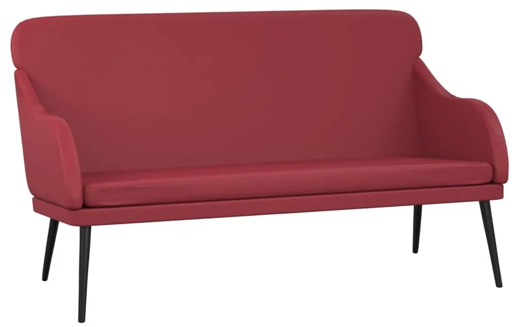 bordó műbőr pad 110 x 76 x 80 cm