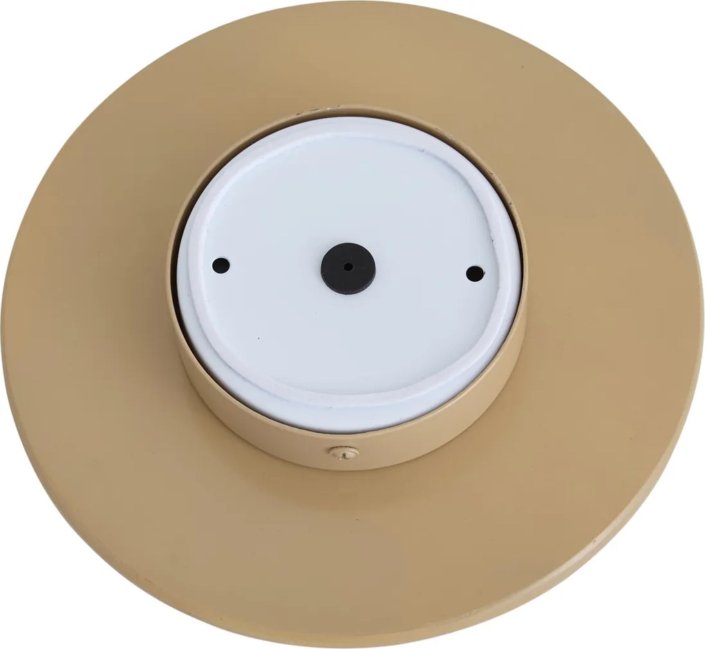 Retro Wall Lamp Taupe with Opal Round 20cm IP44 - Lila