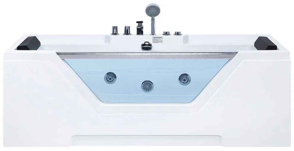 Fehér whirlpool masszázskád 170 x 80 cm GRENADA Beliani