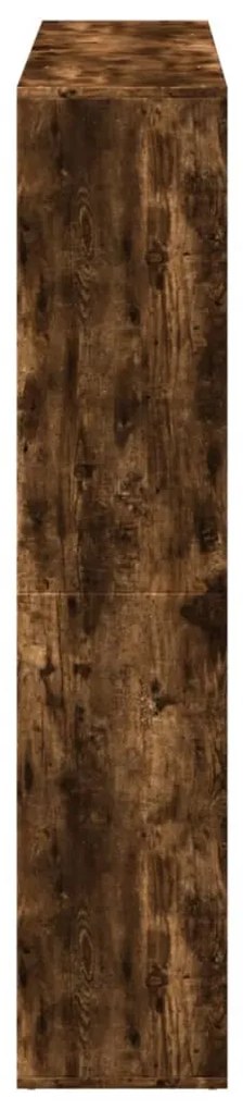 füstös tölgy színű szerelt fa könyvszekrény 137,5x29x137,5 cm