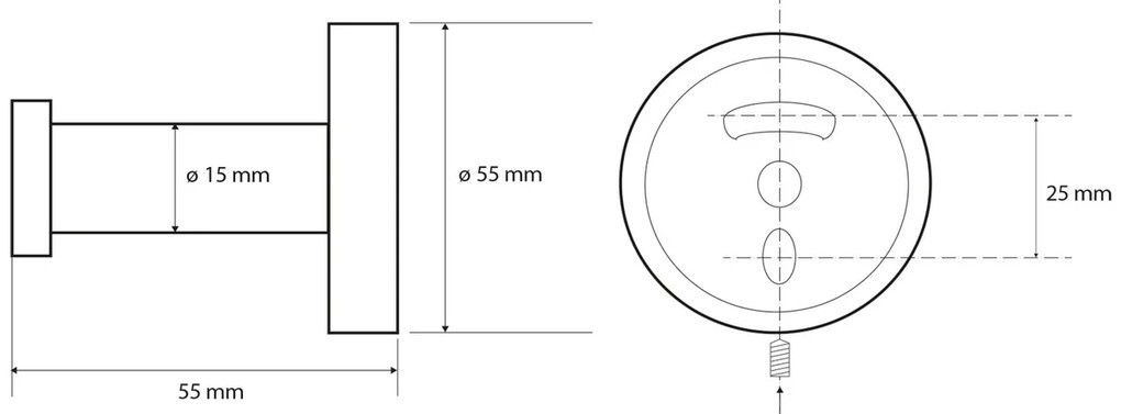 SAPHO XB204 X-Round fekete horog, fekete