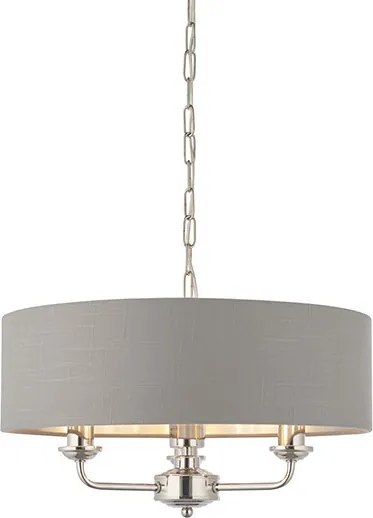 ENDON 94377 HIGHCLERE Ernyős Függesztett Lámpa Nickel-Nero, Faszén E14 IP20