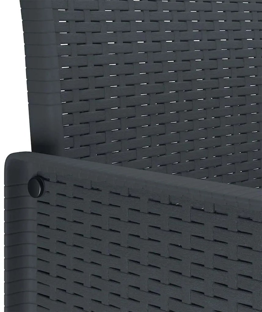 Kert étkező szett 11 pcs Antracit Polt rattan