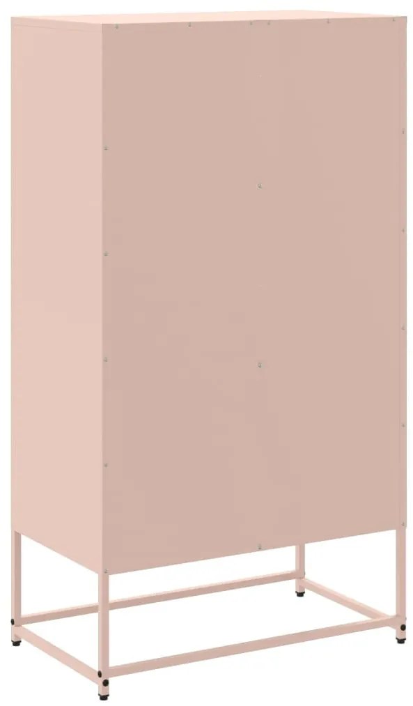 rózsaszín acél magasszekrény 68,5 x 38,5 x 123,5 cm