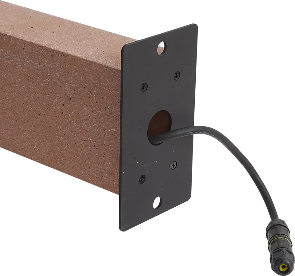 Modern kültéri oszlopos lámpa terrakotta 65cm IP44 - Pompei