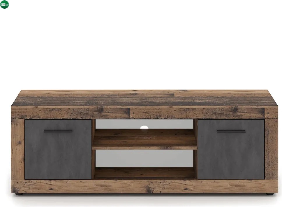 BLAGO RTV szekrény 140 cm – sötét tölgy/grafit