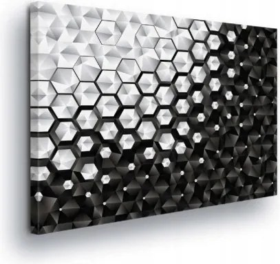 Vászonkép 80x60 Geometrikus Dekoráció Kontraszt és Dinamika Modern Stílusban