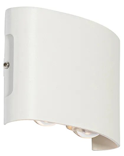 Kültéri fali lámpa fehér LED-del 4-lámpás IP54 - Silly