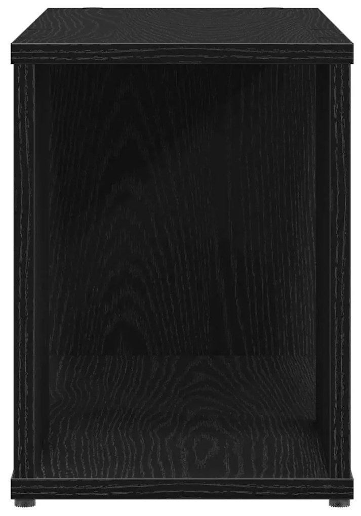 fekete tölgy színű szerelt fa TV-szekrény 60x24x32 cm