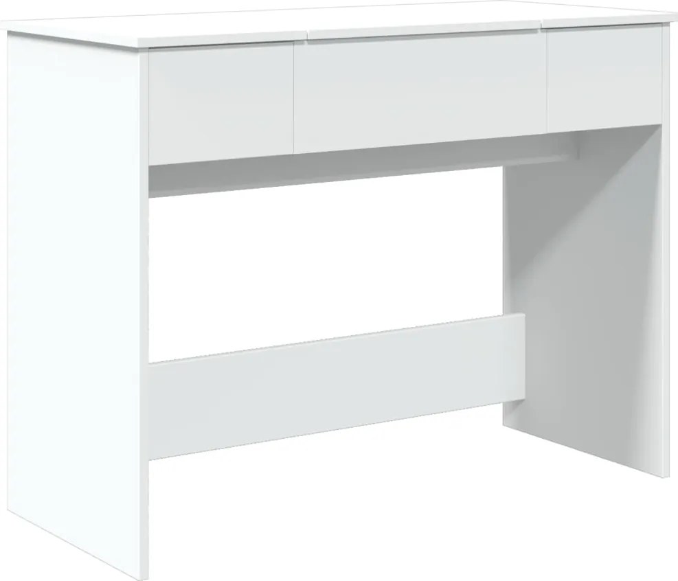 vidaXL fehér fésülködőasztal tükörrel 100x45x76 cm