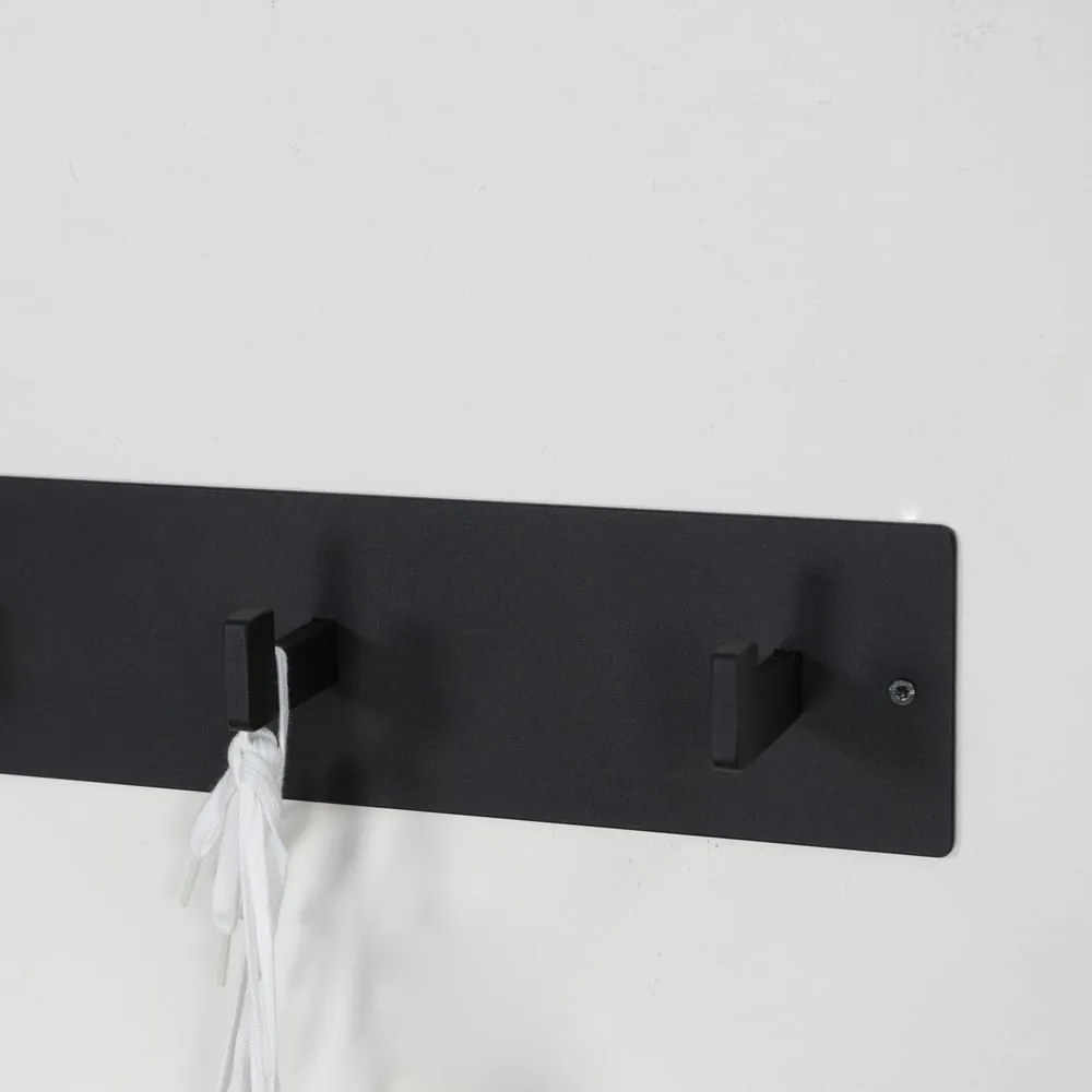 Fekete fém fali fogas 70 cm Leatherman – Spinder Design