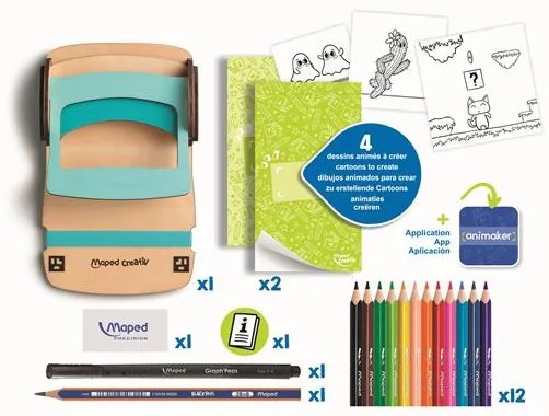 Animációkészítő készlet applikációval, Pop mini, MAPED CREATIV Animaker Flip (IMAC907070)