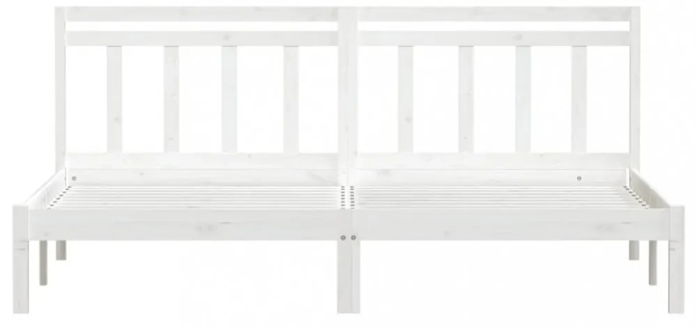 fehér tömör fenyőfa ágykeret 200 x 200 cm