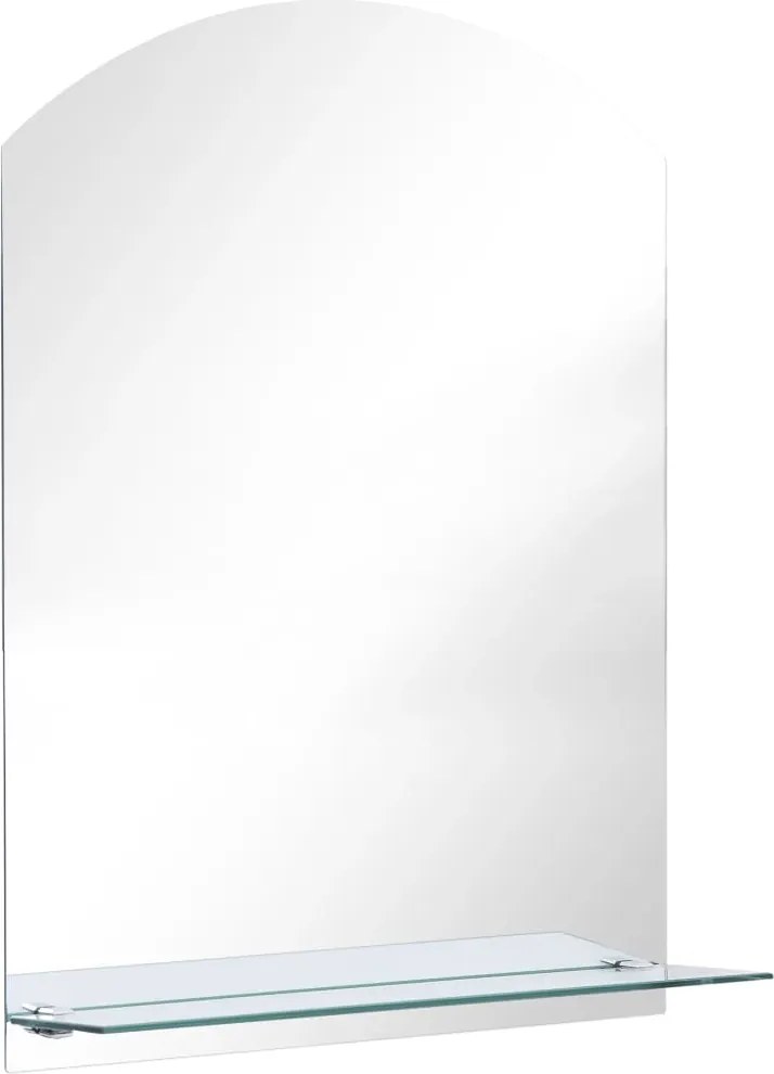 vidaXL edzett üveg falitükör polccal 50 x 70 cm
