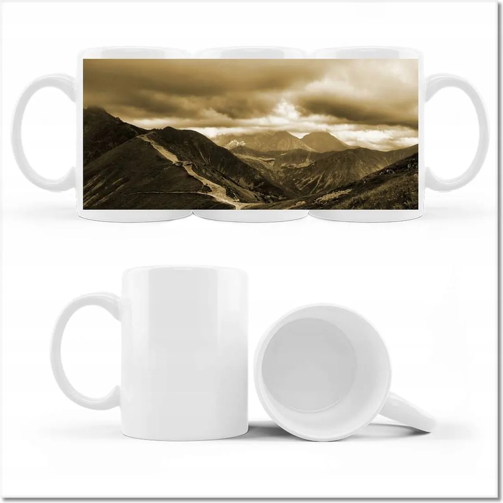 Nyomott mintás bögre Tátra Lengyel hegyek Kilátás