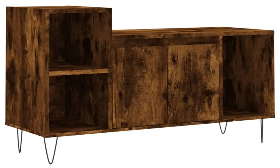 füstös tölgy színű szerelt fa TV-szekrény 100x35x55 cm