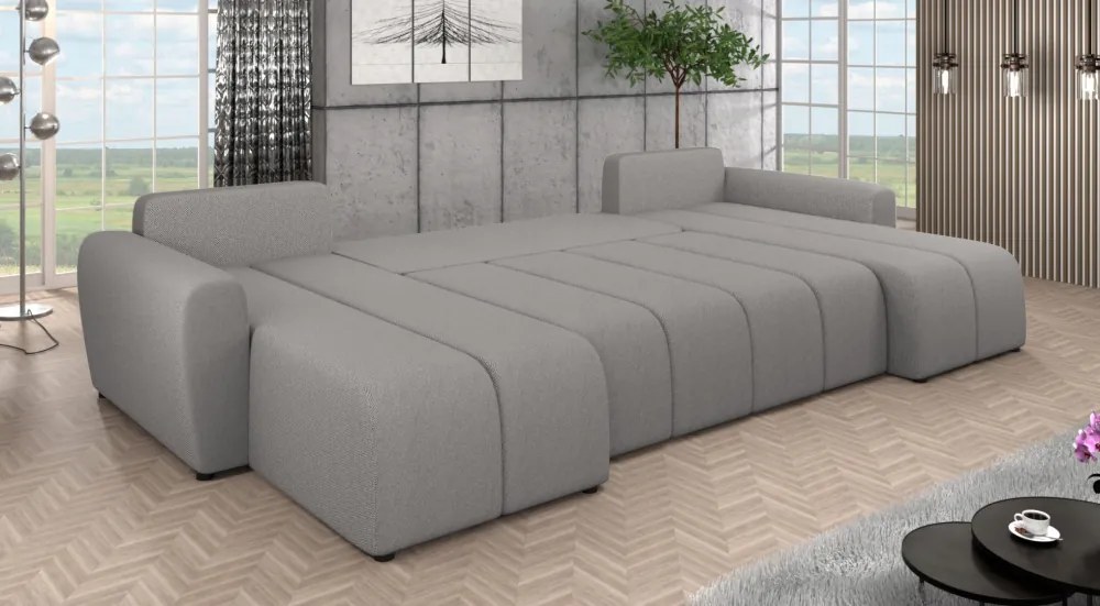 Univerzális ülőgarnitúra, szürke, DELIN U UNI